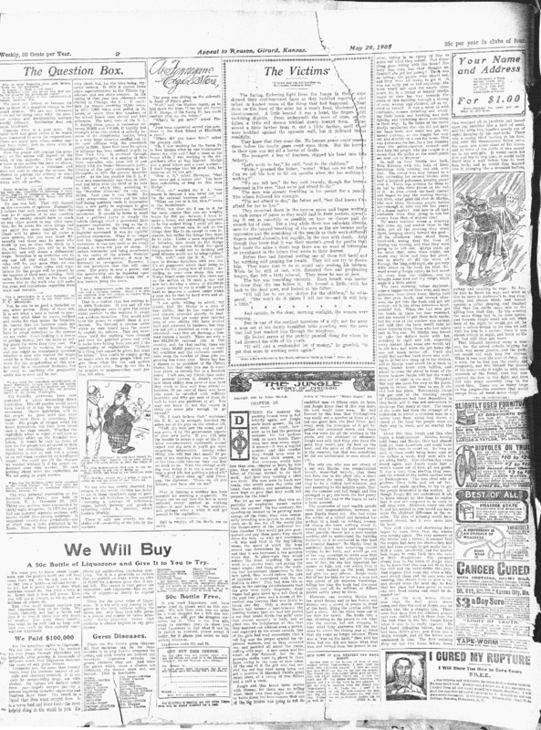 Chapter Eleven in Upton Sinclair's original serial for Appeal to Reason, the unexpurgated version of what became "The Jungle."