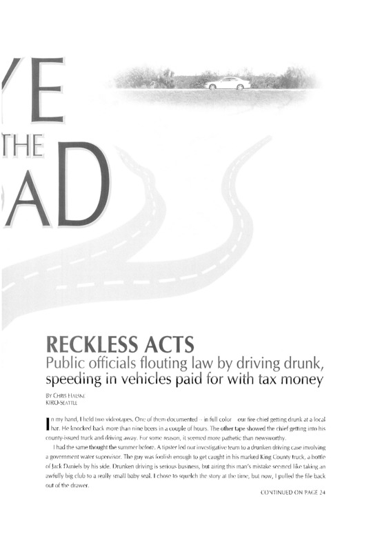 Investigative report on public officials.