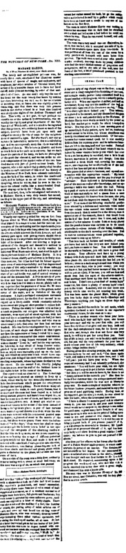 A New York Tribune article written as part of the "The Witches of New-York" series by Mortimer Thomson.