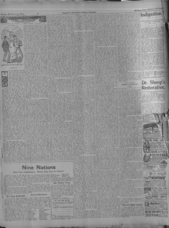 Chapter Five in Upton Sinclair's serial for Appeal to Reason, which became his book, "The Jungle."