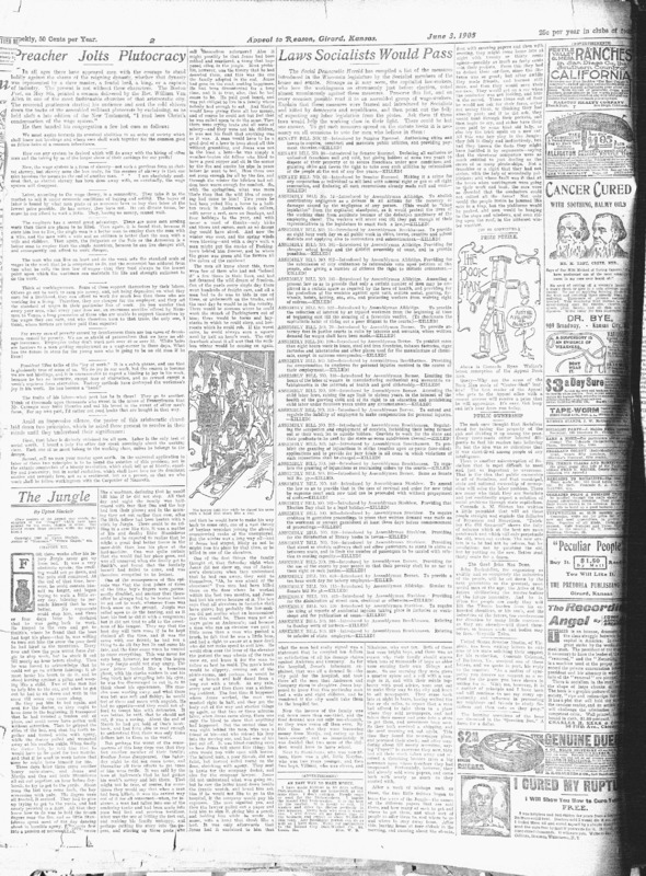 Chapter Twelve in Upton Sinclair's original serial for Appeal to Reason, the unexpurgated version of what became "The Jungle."