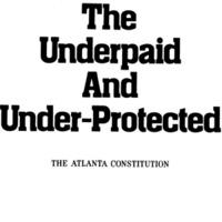 Introduction to the Atlanta Constitution's six-part series on Georgia's lowest wage earners. The facsimiles come from a reprint of the series.