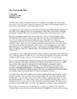 Huffington Post article titled, "The Fool on the Hill." Written by Craig Unger. 